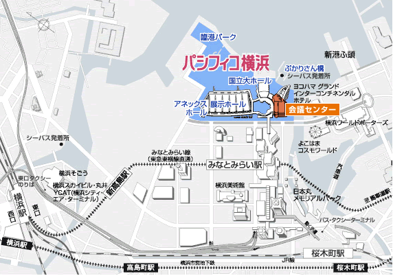 パシフィコ横浜の地図